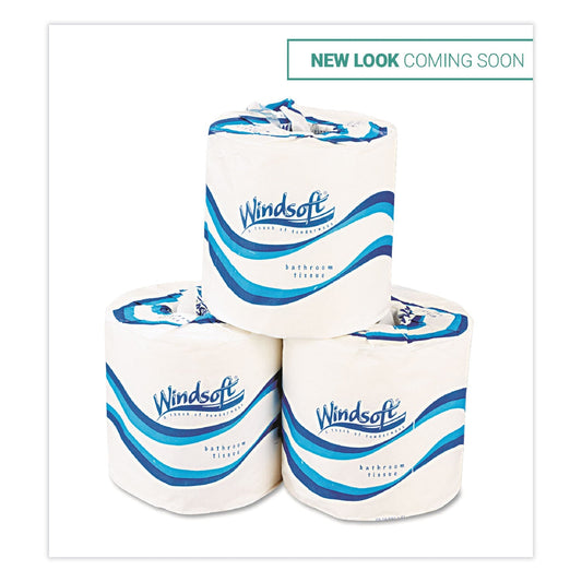Windsoft Bath Tissue, Septic Safe, 1-Ply, White, 4 X 3.75, 1000 Sheets/Roll, 96 Rolls/Carton - WIN2210